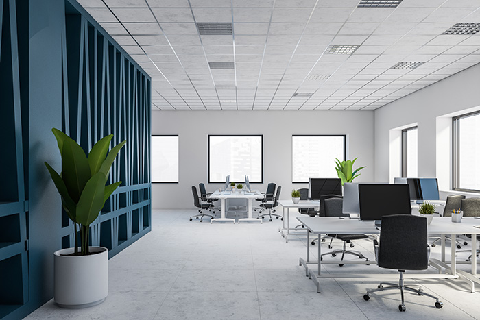 Modern painted office in Epsom